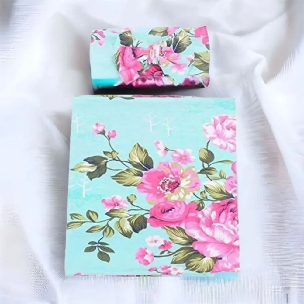 Newborn Receiving‎ Blanket Headband Set Baby Girl